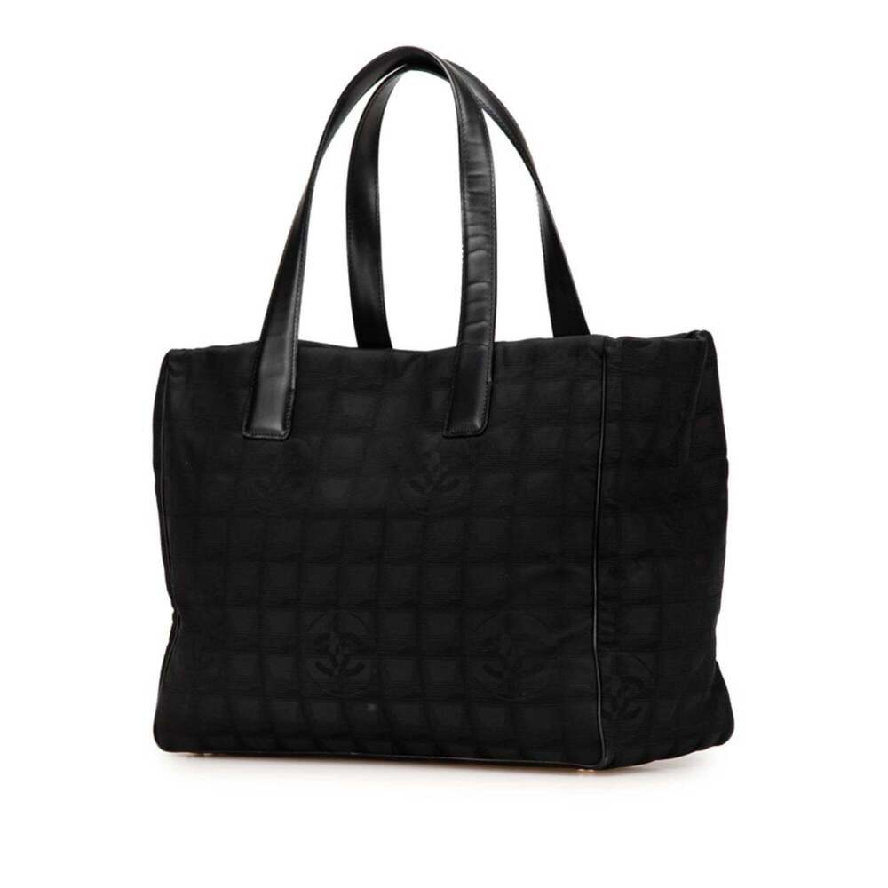CHANEL Black Leather Logo Shoulder Bag - Picture 2 of 12